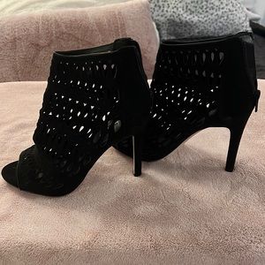 Aldo black lace-like heels. Size 5